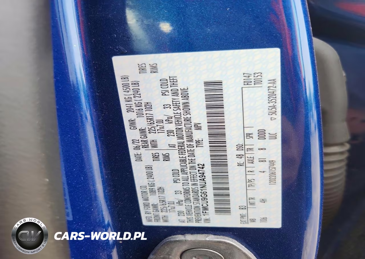 2022 Ford Escape Se VIN:1FMCU9G61NUA94742 - 13