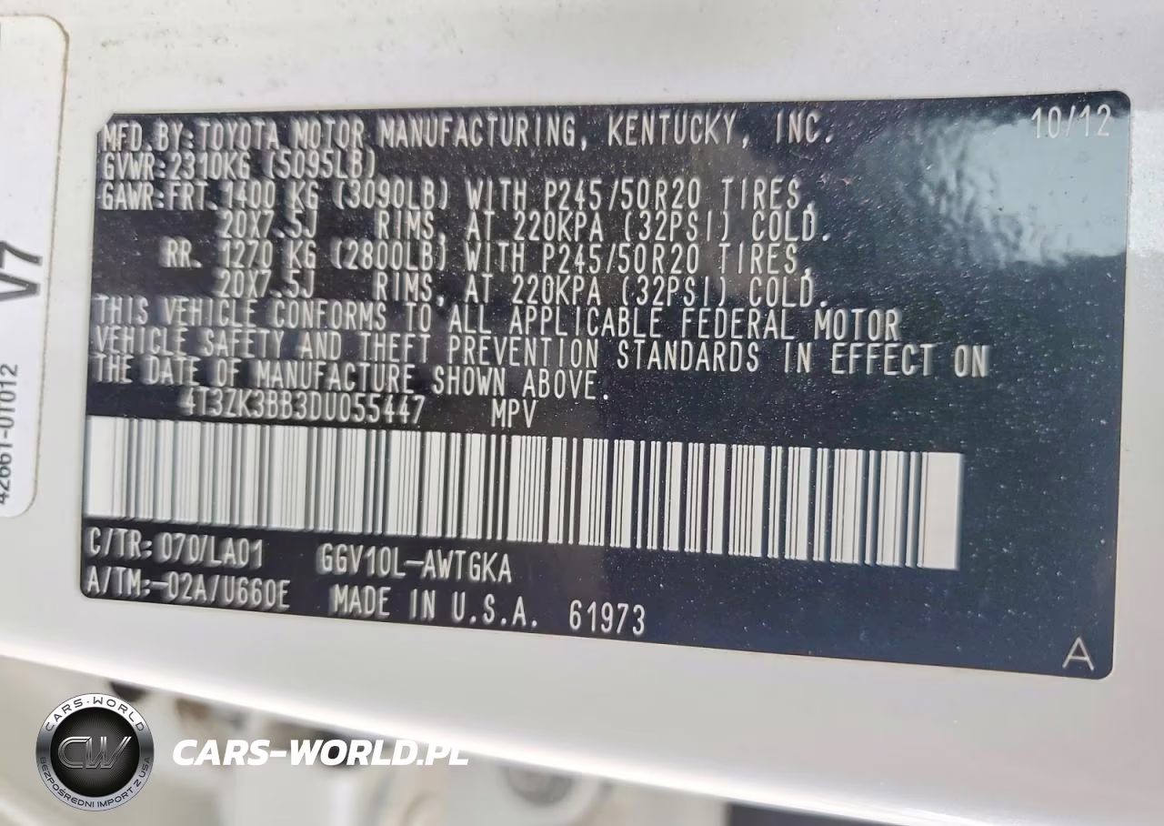 2013 Toyota Venza Limited VIN:4T3ZK3BB3DU055447 - 12