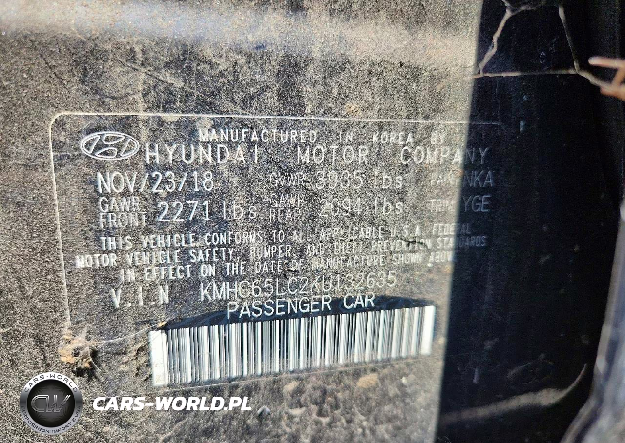 2019 Hyundai Ioniq Blue VIN:KMHC65LC2KU132635 - 12