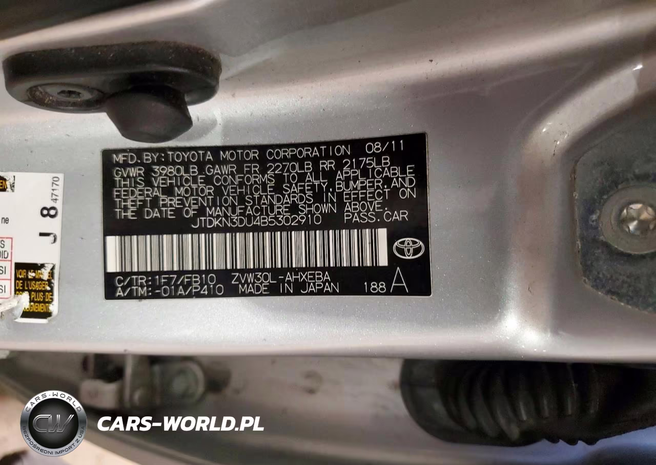 2011 Toyota Prius Two VIN:JTDKN3DU4B5302910 - 12