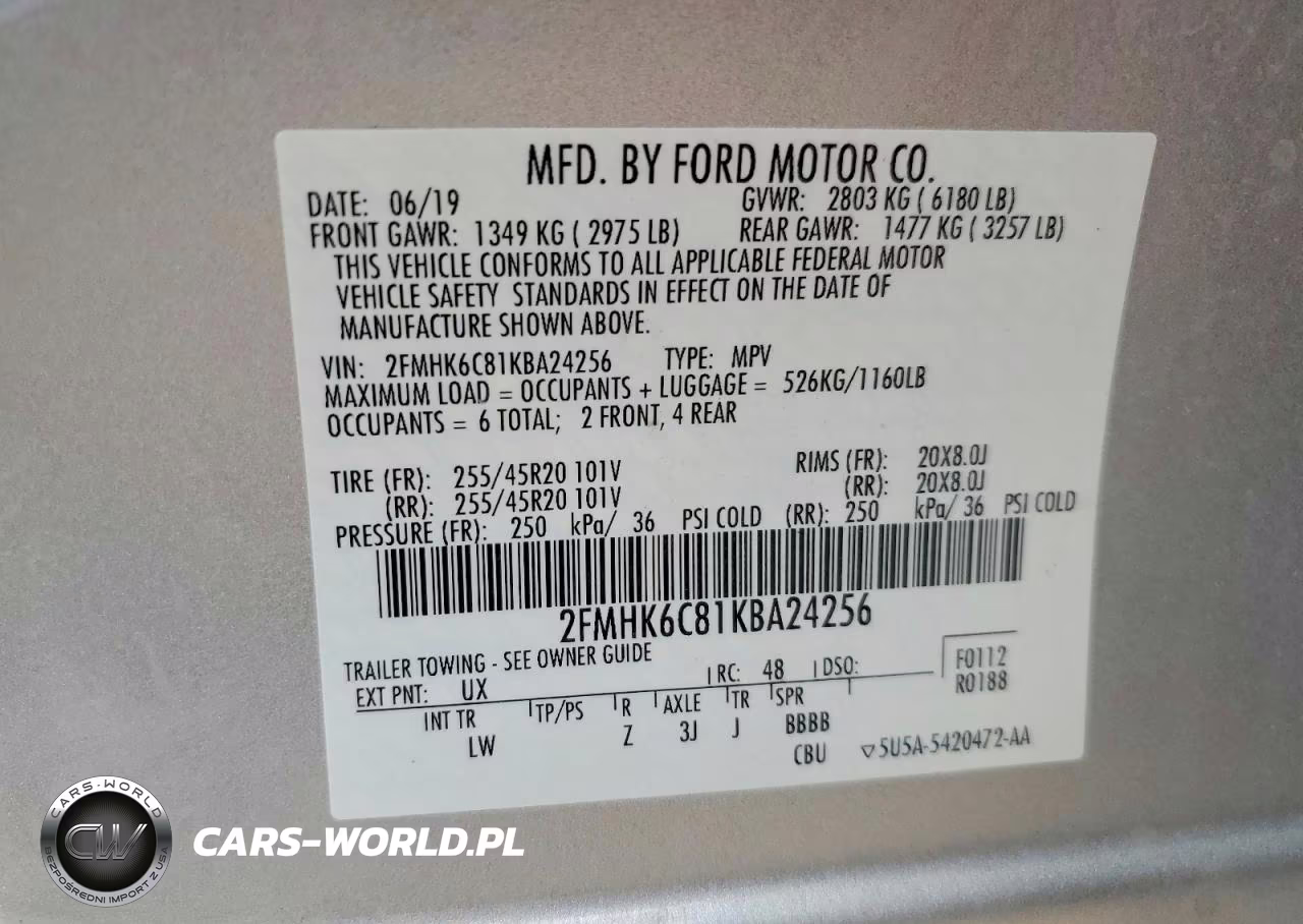2019 Ford Flex Sel VIN:2FMHK6C81KBA24256 - 13
