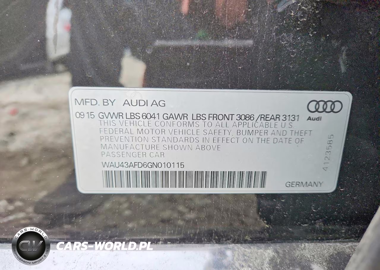 2016 Audi A8 L Quattro VIN:WAU43AFD6GN010115 - 12
