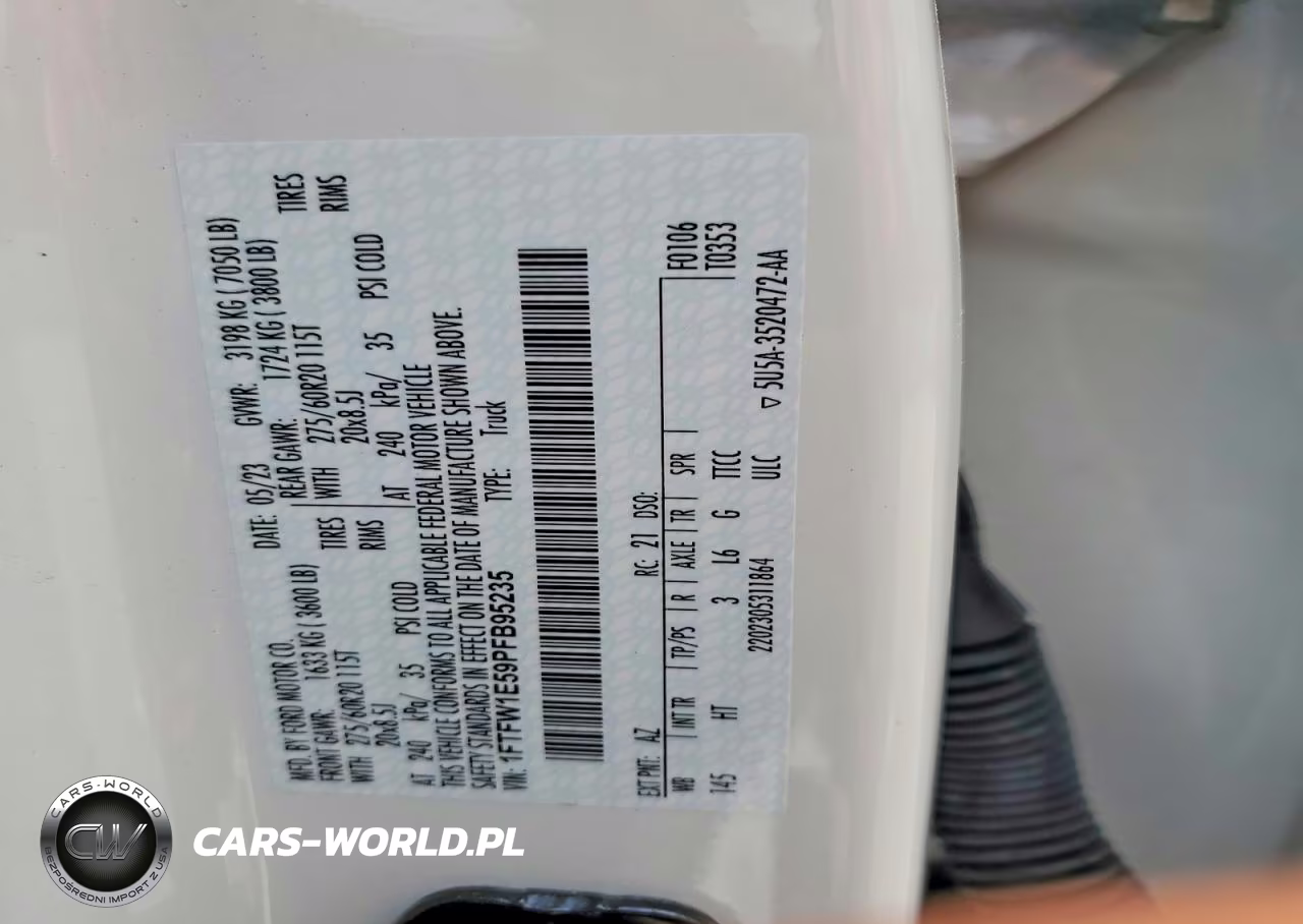 2023 Ford F150 Supercrew VIN:1FTFW1E59PFB95235 - 12
