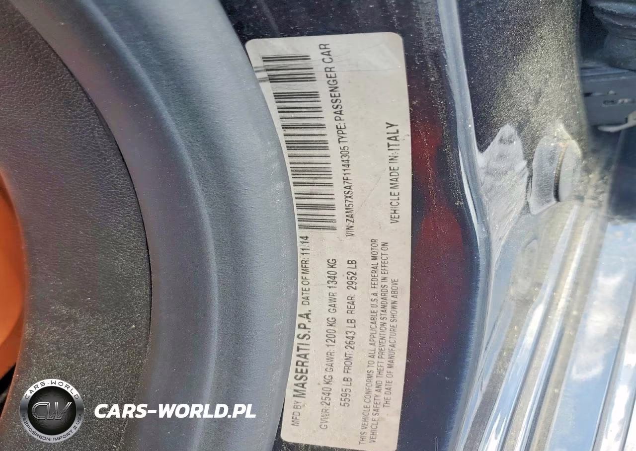 2015 Maserati Ghibli VIN:ZAM57XSA7F1144305 - 12