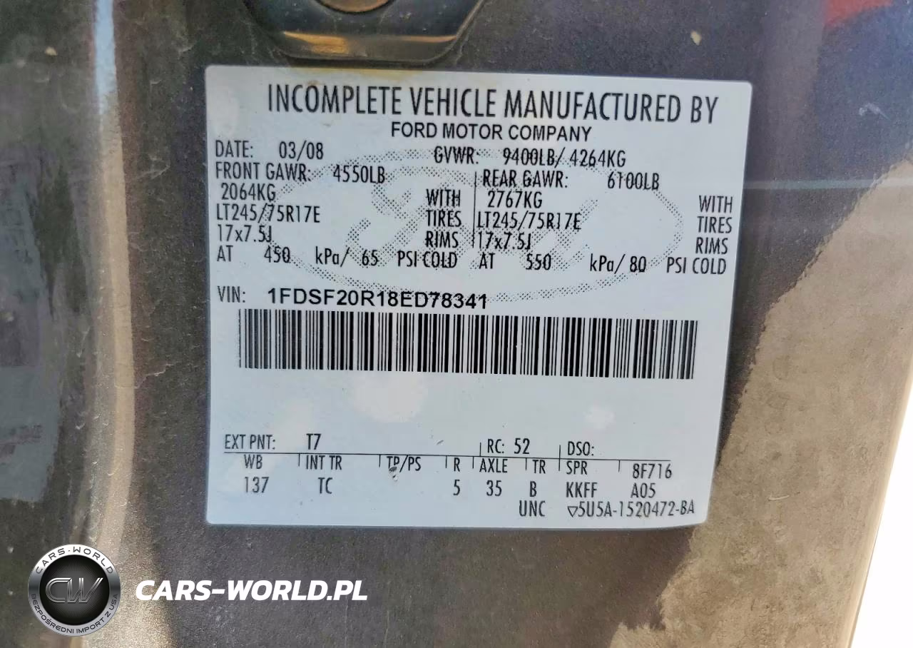 2008 Ford F250 Super Duty VIN:1FDSF20R18ED78341 - 12