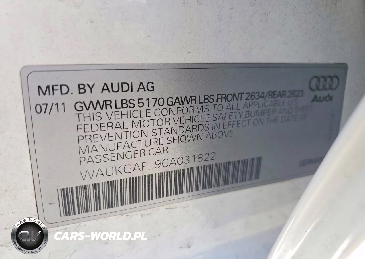 2012 Audi S4 Prestige VIN:WAUKGAFL9CA031822 - 12
