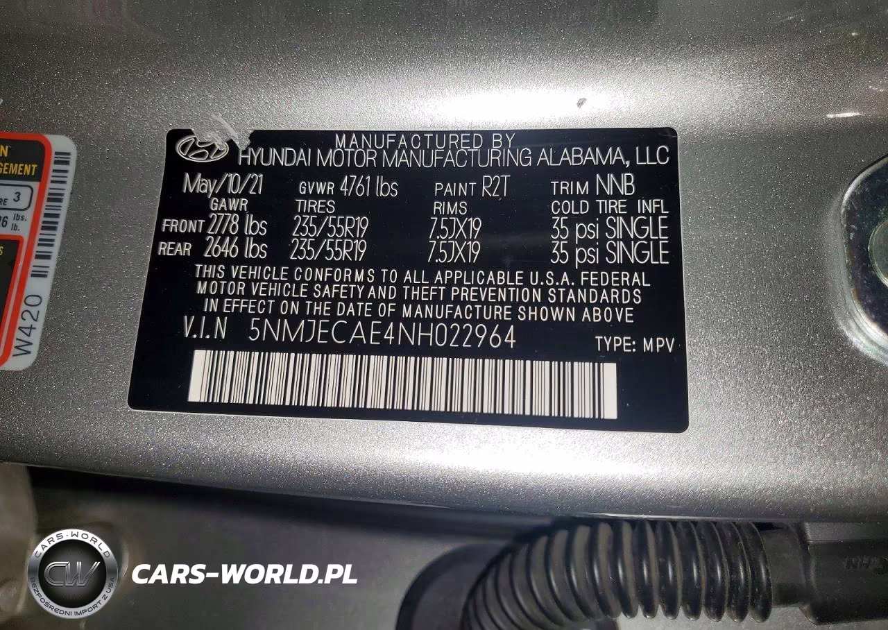 2022 Hyundai Tucson Limited VIN:5NMJECAE4NH022964 - 13