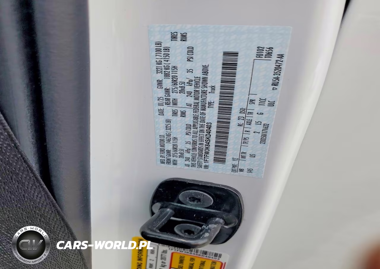 2025 Ford F150 Xlt VIN:1FTFW3K84SKD40403 - 12