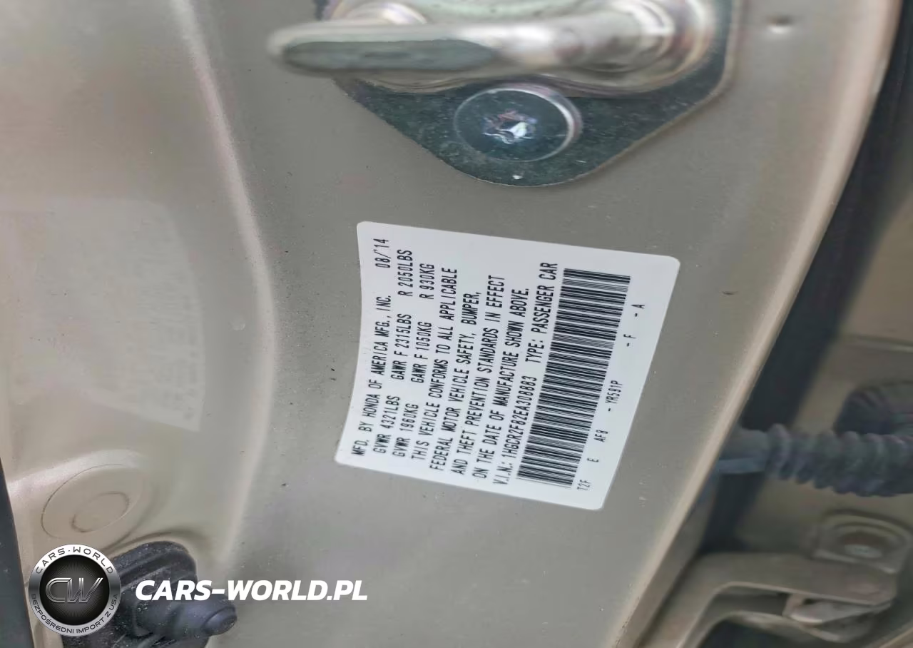 2014 Honda Accord Exl VIN:1HGCR2F82EA308883 - 12