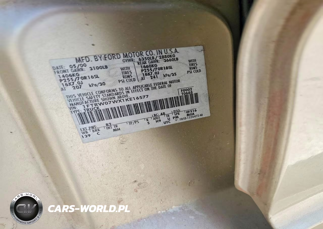 2001 Ford F150 Supercrew VIN:1FTRW07WX1KE16577 - 12