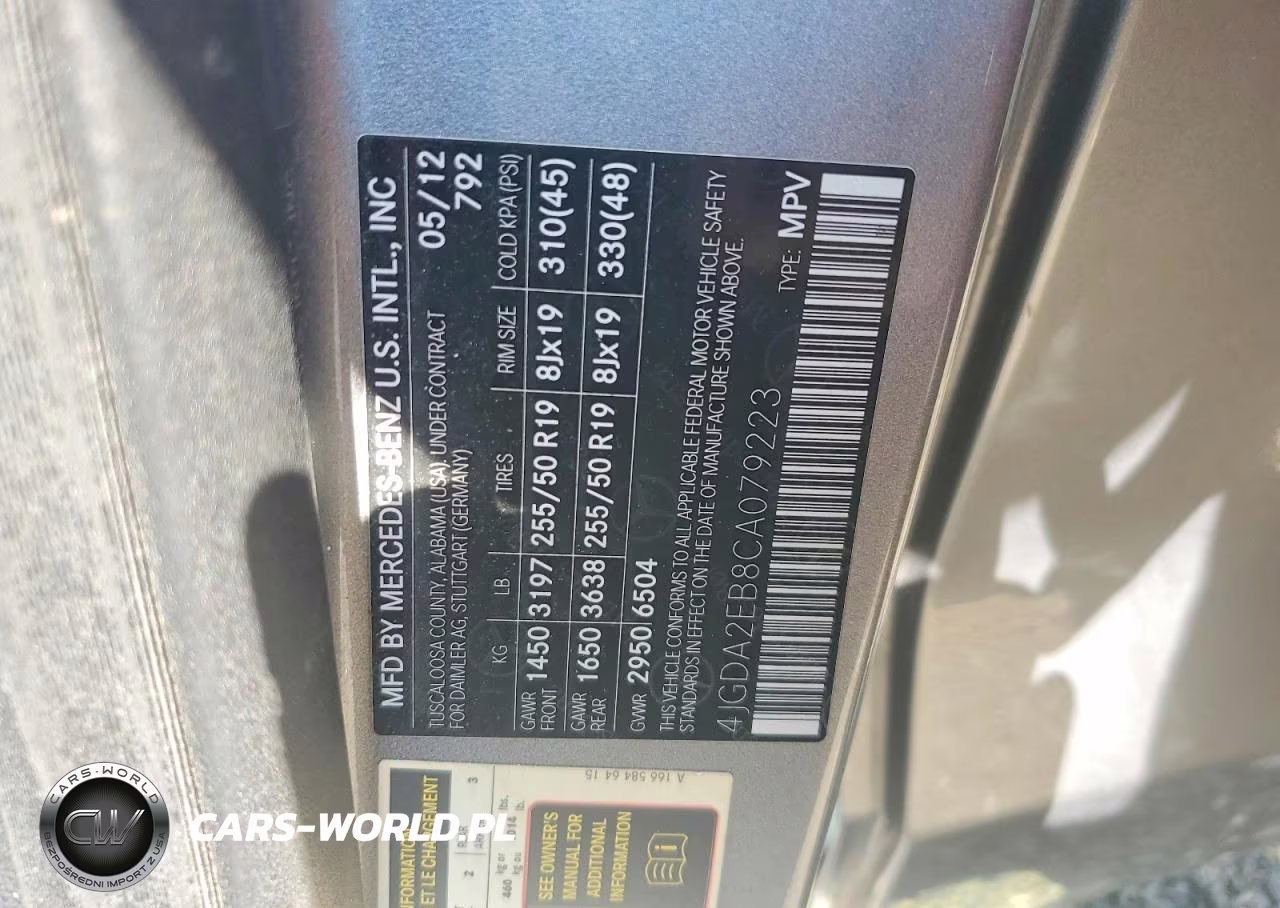 2012 Mercedes-Benz Ml 350 Bluetec VIN:4JGDA2EB8CA079223 - 13