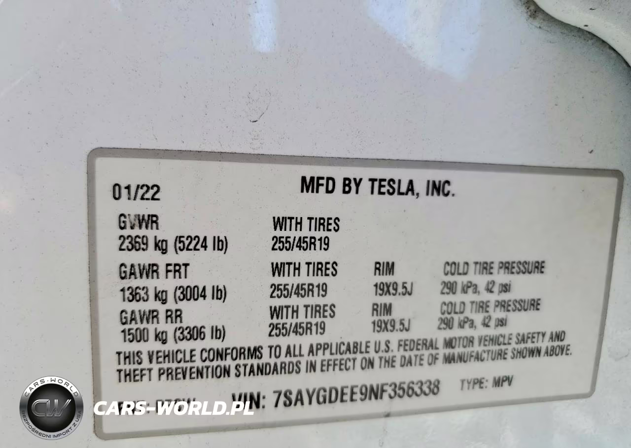 2022 Tesla Model Y VIN:7SAYGDEE9NF356338 - 12