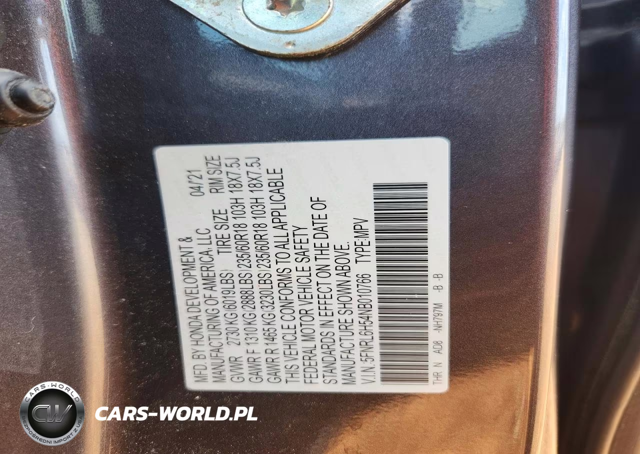 2022 Honda Odyssey Ex VIN:5FNRL6H54NB010766 - 14