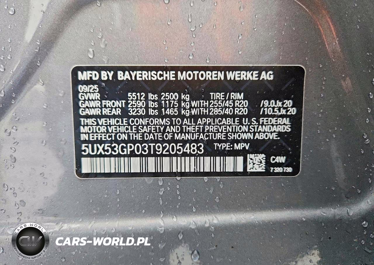 2026 BMW X3 30 xDrive VIN:5UX53GP03T9205483 - 12