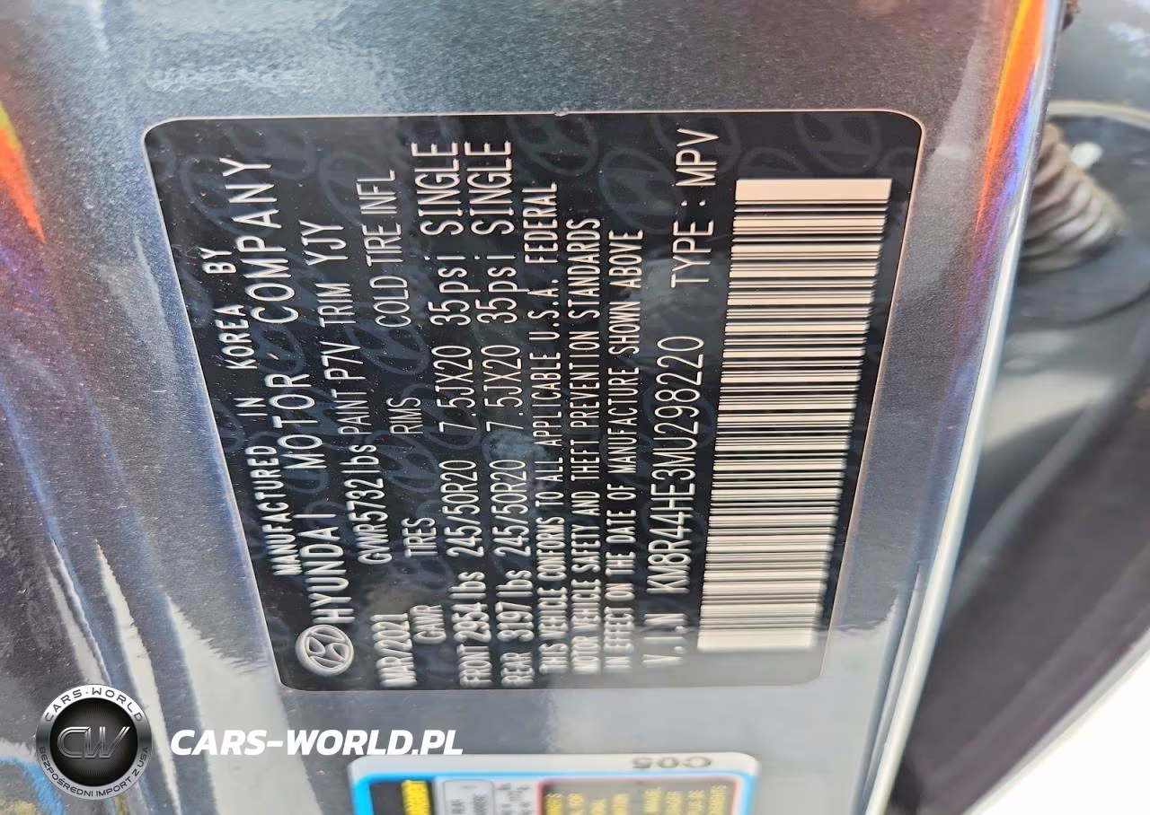 2021 Hyun Palisade Se Awd VIN:KM8R44HE3MU298220 - 13