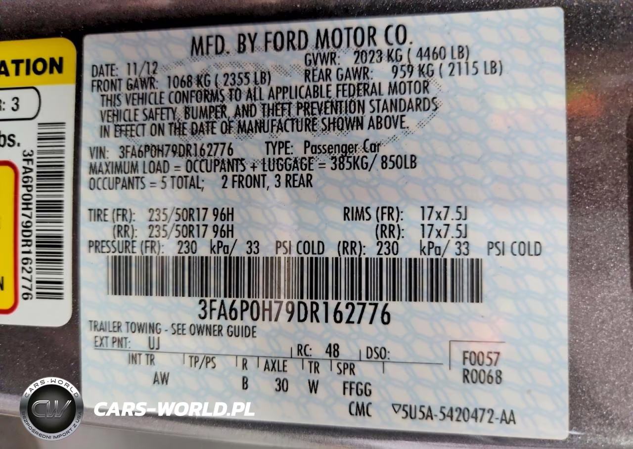 2013 Ford Fusion Se VIN:3FA6P0H79DR162776 - 12