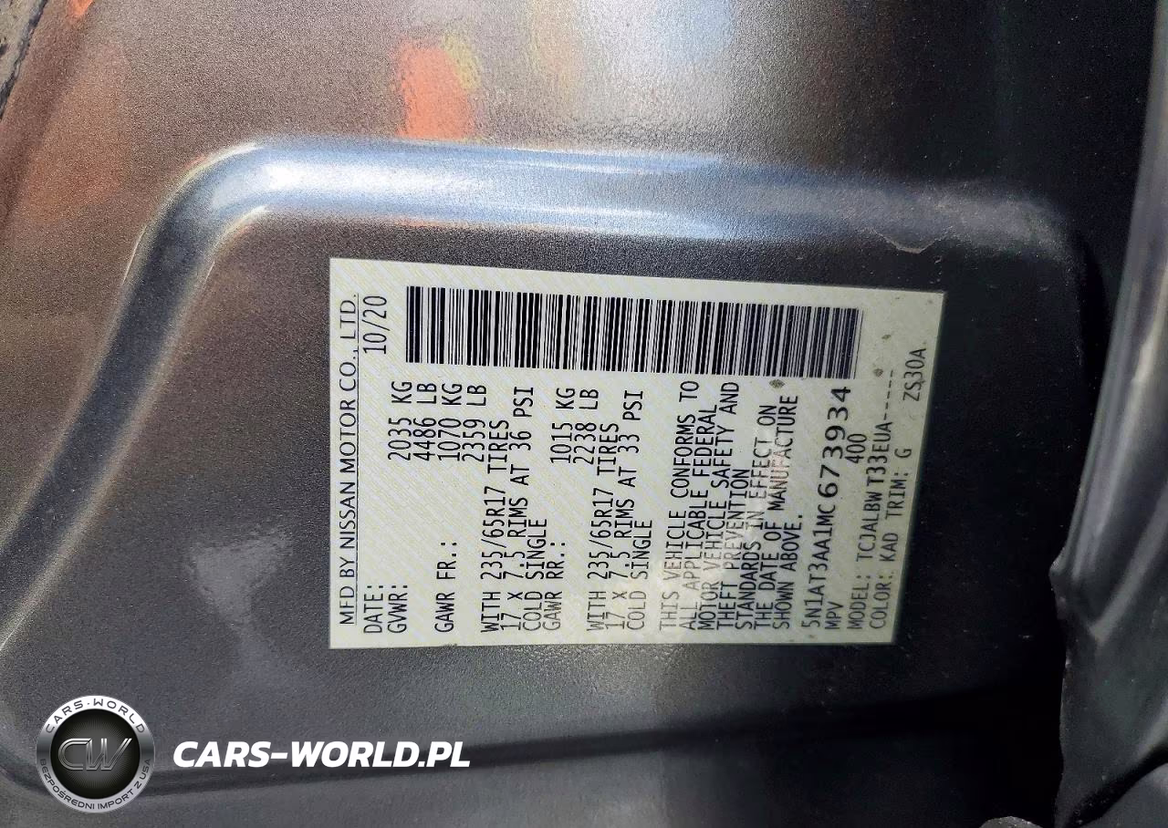 2021 Nissan Rogue S VIN:5N1AT3AA1MC673934 - 13