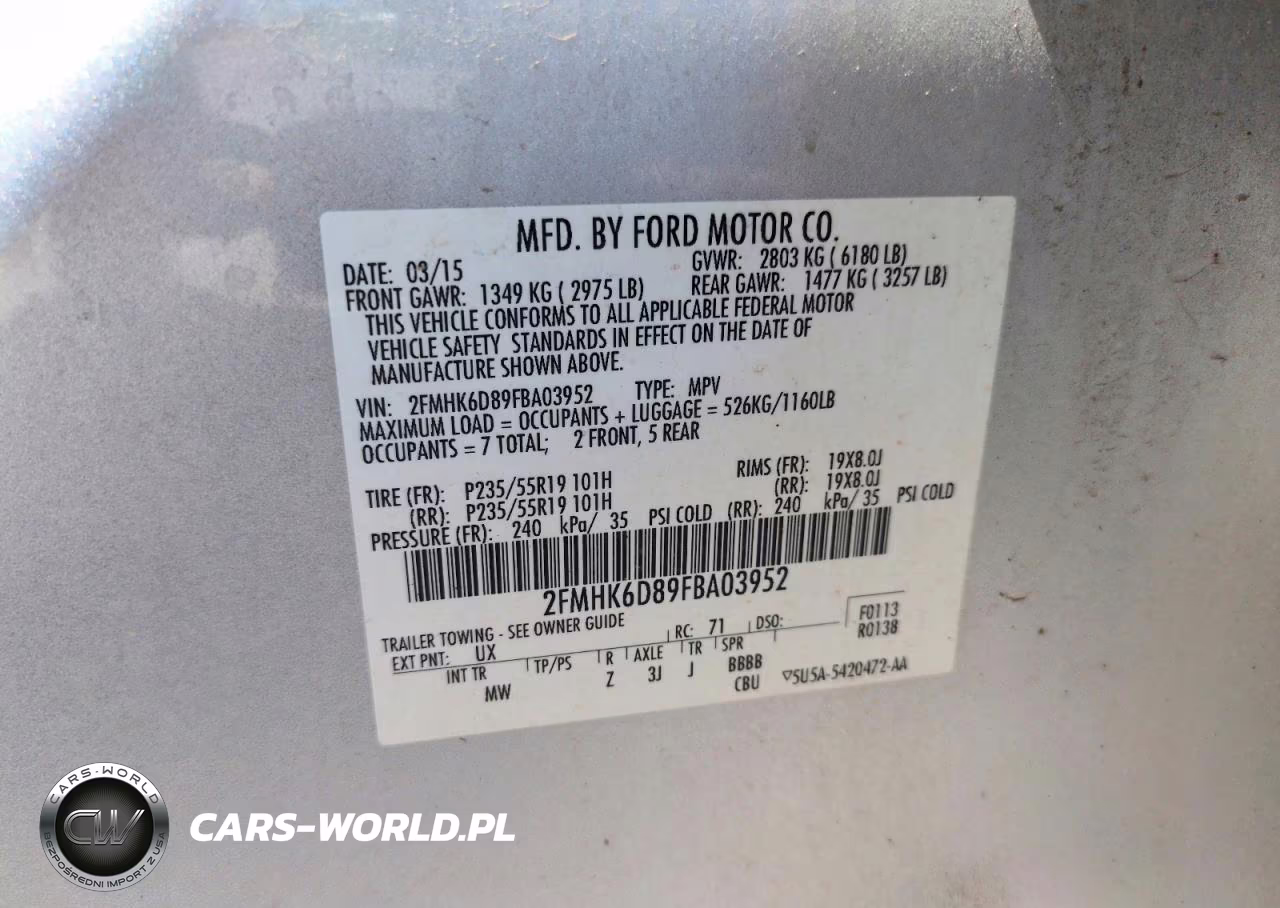 2015 Ford Flex Limited VIN:2FMHK6D89FBA03952 - 13