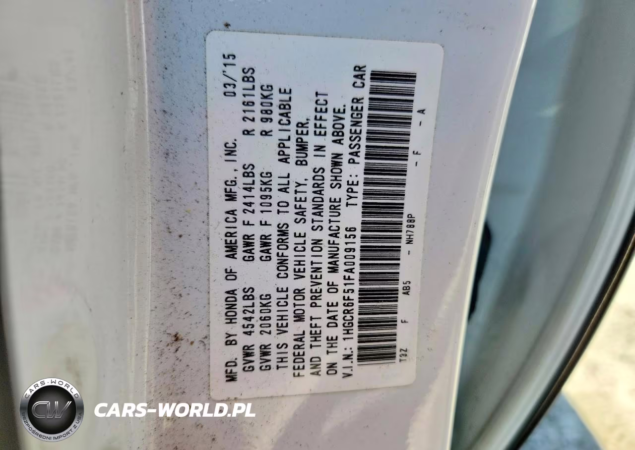 2015 Honda Accord Hybrid Exl VIN:1HGCR6F51FA009156 - 12