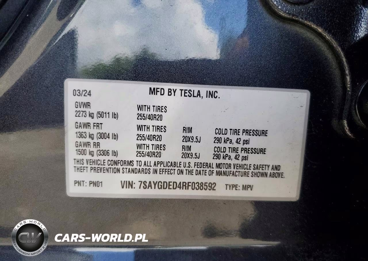 2024 Tesla Model Y VIN:7SAYGDED4RF038592 - 12