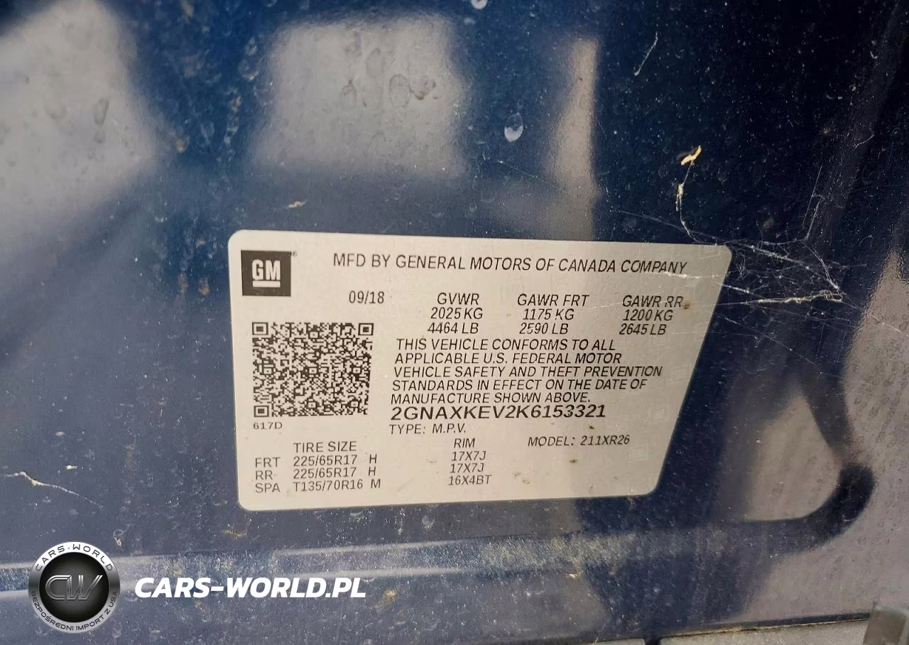 2019 Chevrolet Equinox Lt VIN:2GNAXKEV2K6153321 - 13