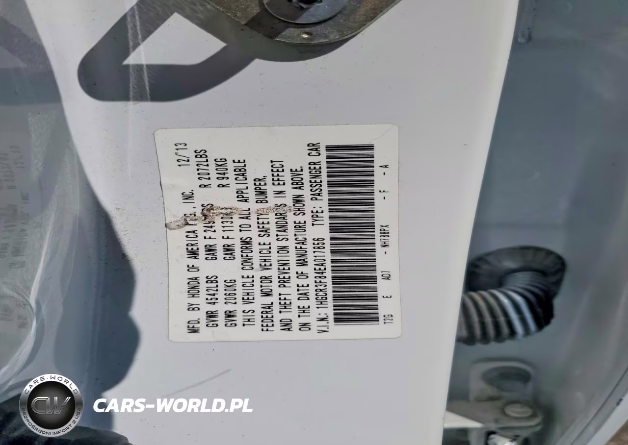 2014 Honda Accord Exl VIN:1HGCR3F84EA017856 - 13