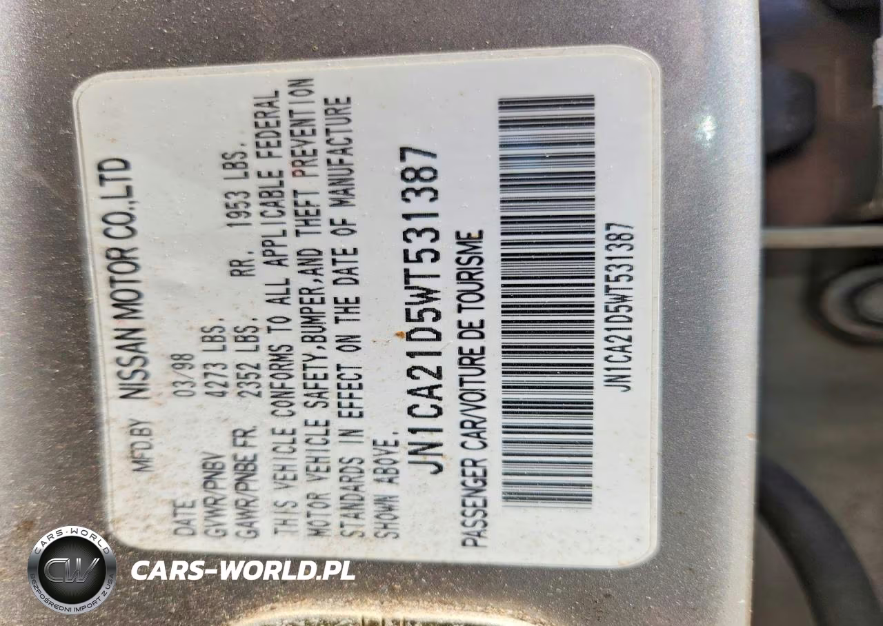 1998 Nissan Maxima Gxe VIN:JN1CA21D5WT531387 - 13