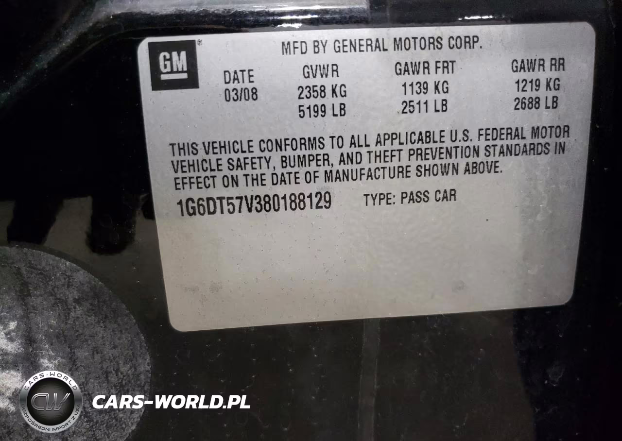 2008 Cadillac Cts Hi Feature V6 VIN:1G6DT57V380188129 - 12
