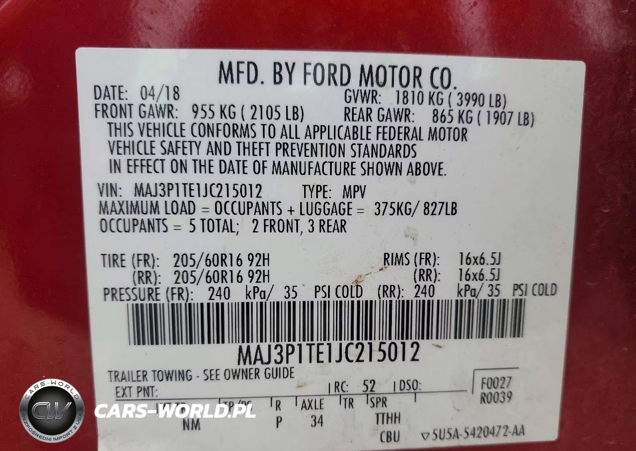 2018 Ford Ecosport Se VIN:MAJ3P1TE1JC215012 - 13