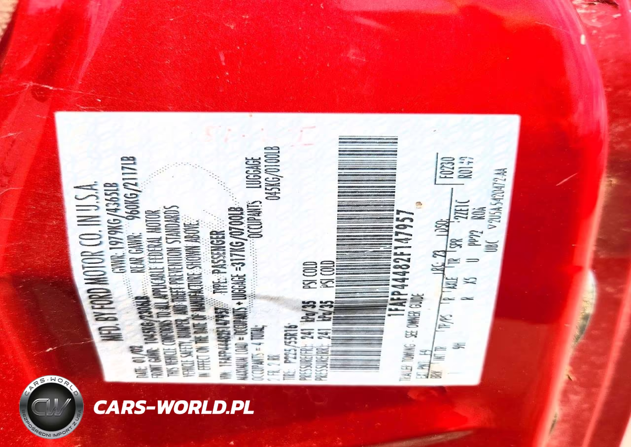 2002 Ford Mustang VIN:1FAFP44482F147957 - 12