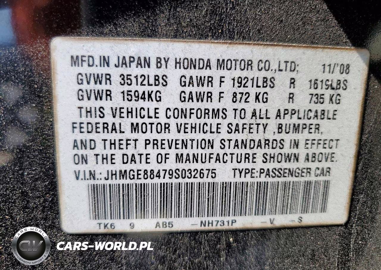 2009 Honda Fit Sport VIN:JHMGE88479S032675 - 13