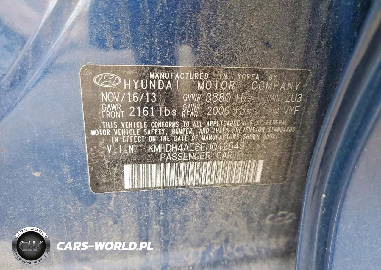 2014 Hyundai Elantra Limited VIN:KMHDH4AE6EU042549 - 12