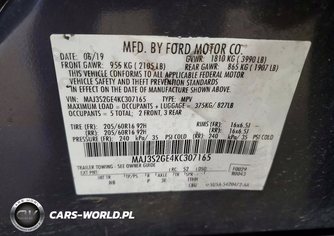 2019 Ford Ecosport Se VIN:MAJ3S2GE4KC307165 - 12