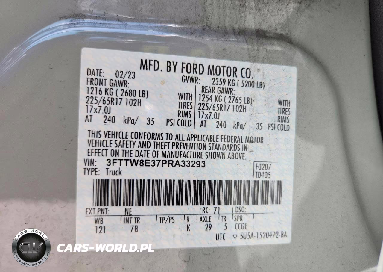 2023 Ford Maverick Xl VIN:3FTTW8E37PRA33293 - 13