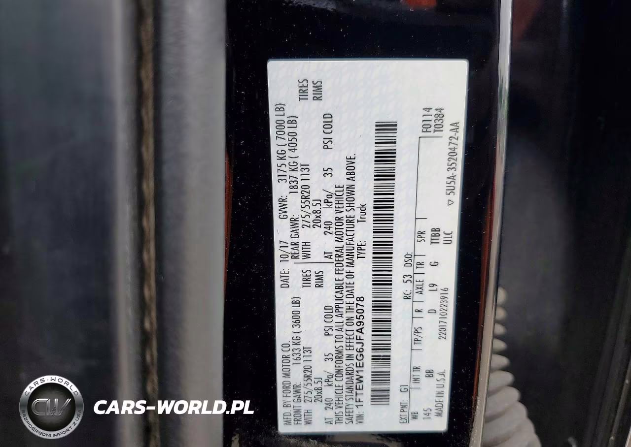 2018 Ford F150 Supercrew VIN:1FTEW1EG6JFA95078 - 12