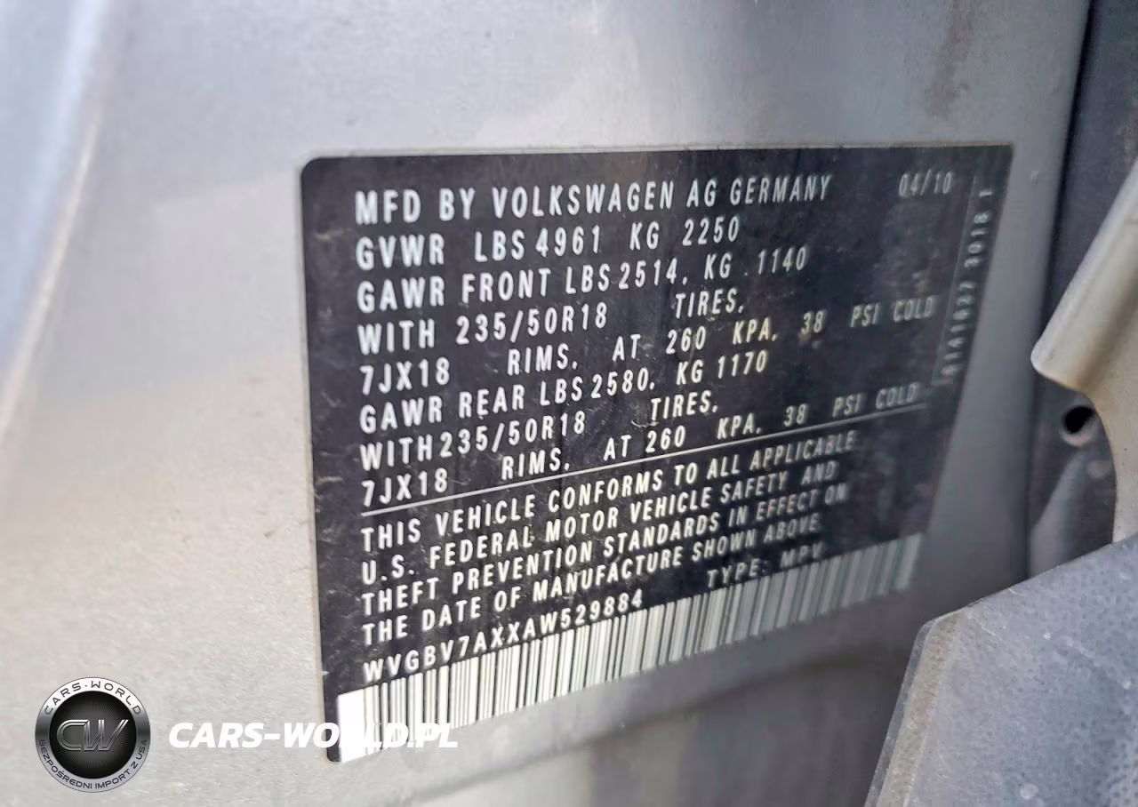 2010 Volkswagen Tiguan Se VIN:WVGBV7AXXAW529884 - 13