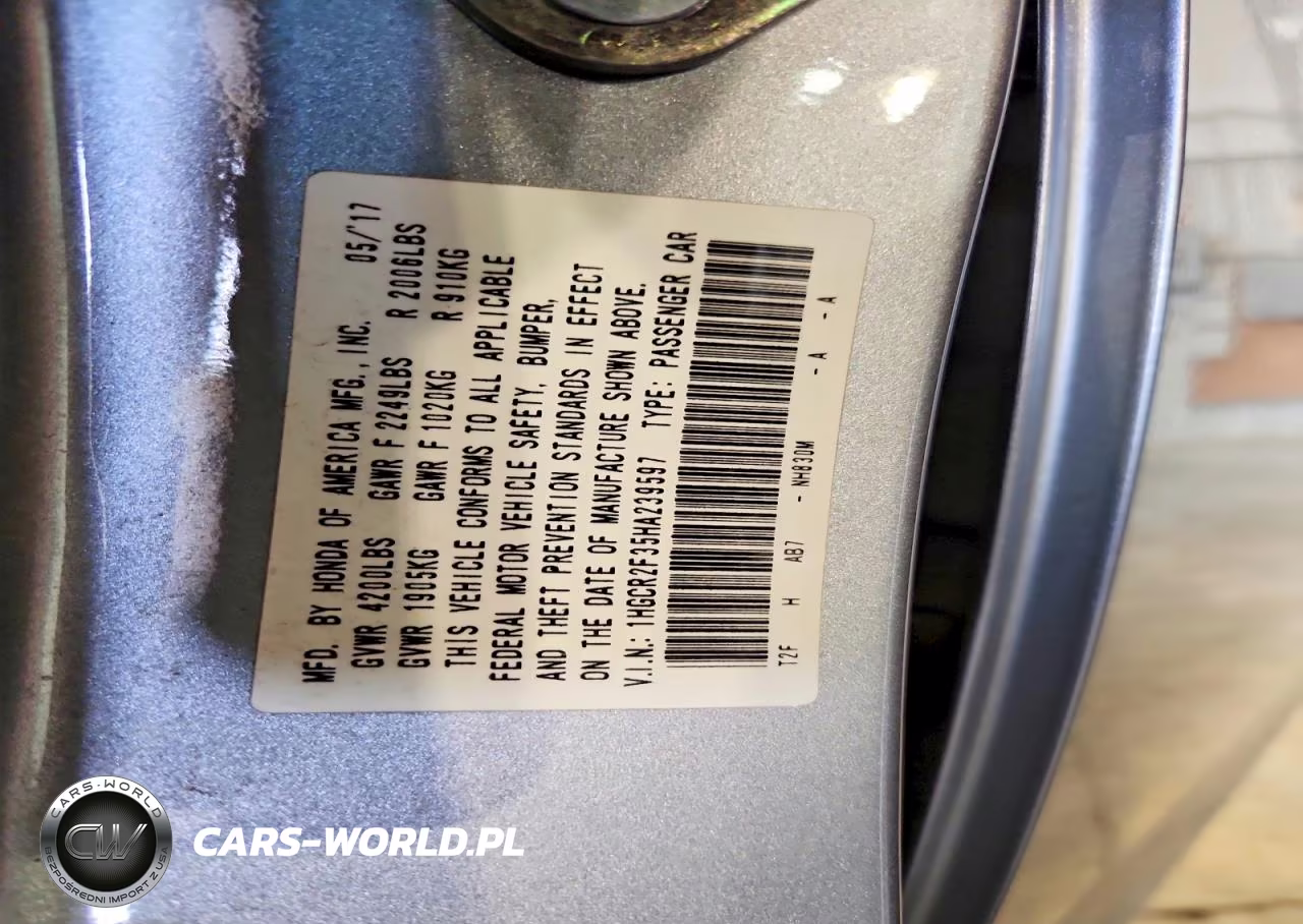 2017 Honda Accord Lx VIN:1HGCR2F35HA239597 - 12