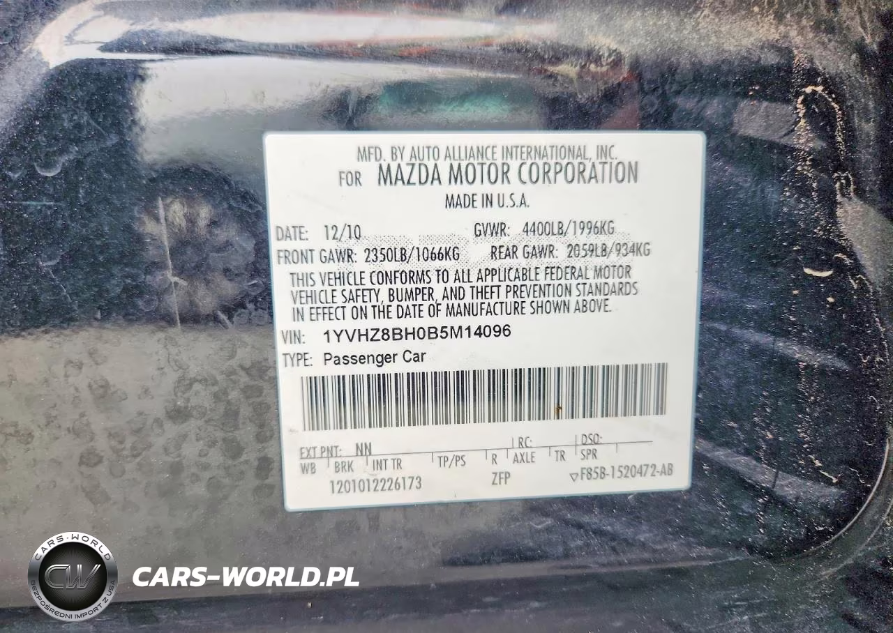 2011 Mazda 6 I VIN:1YVHZ8BH0B5M14096 - 12