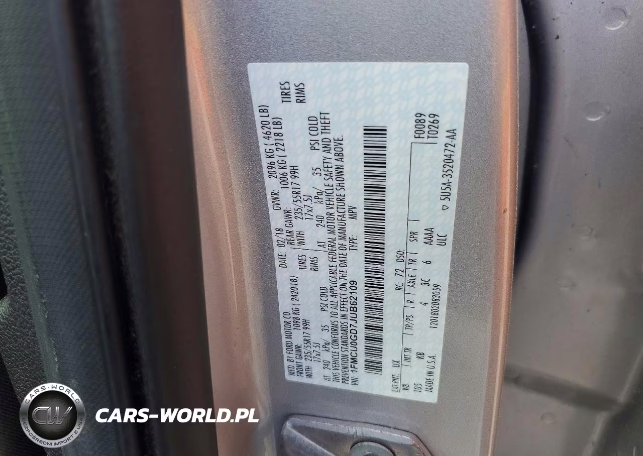 2018 Ford Escape Se VIN:1FMCU0GD7JUB62109 - 13