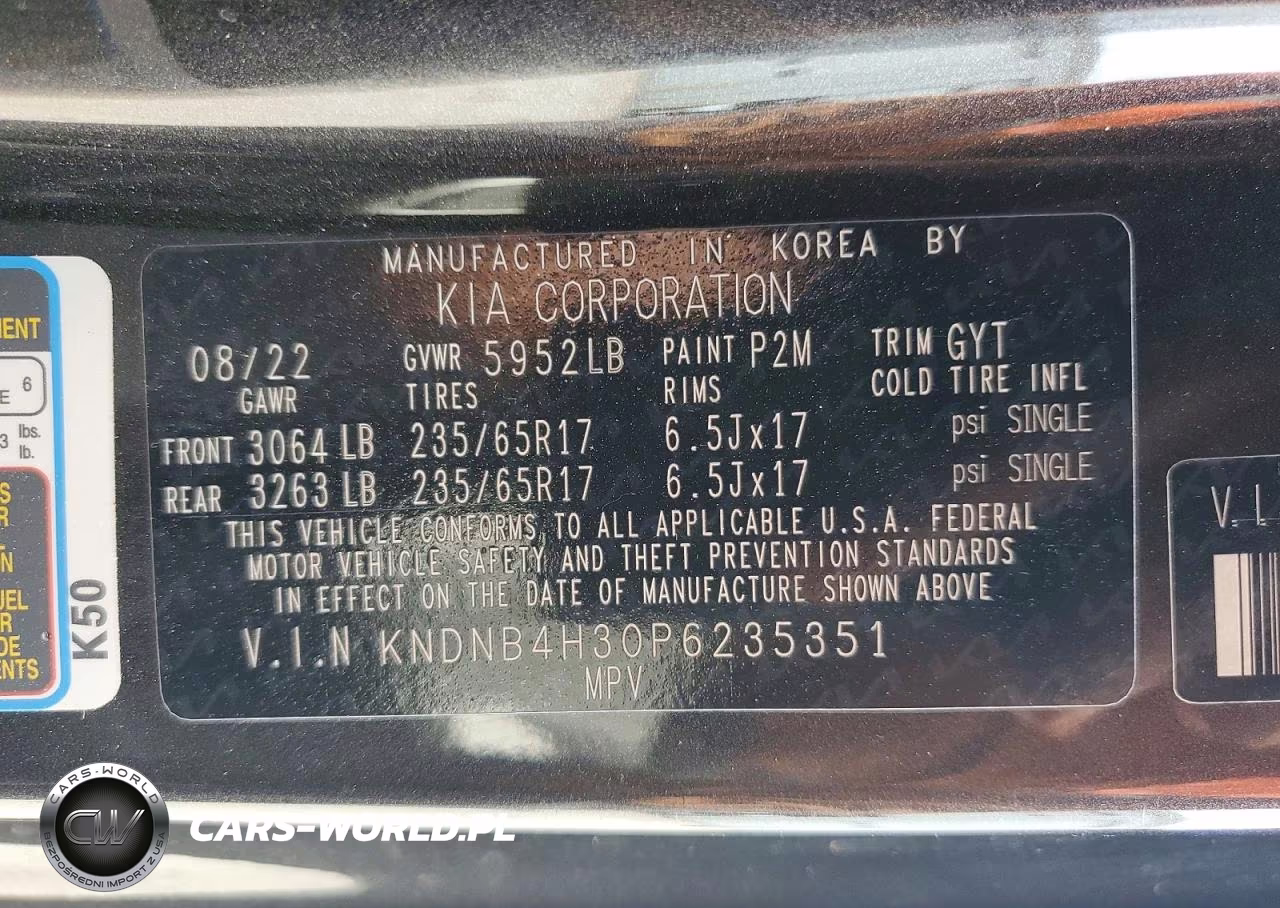 2023 Kia Carnival Lx VIN:KNDNB4H30P6235351 - 14