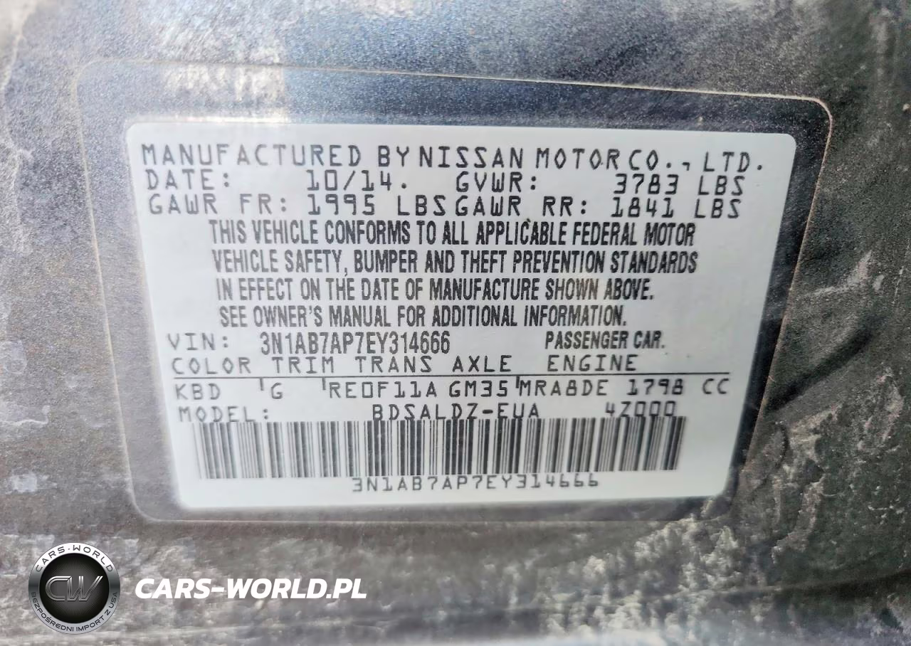 2014 Nissan Sentra Sv VIN:3N1AB7AP7EY314666 - 12
