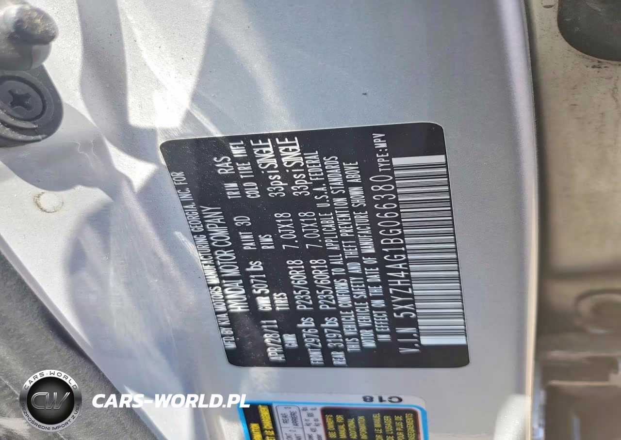 2011 Hyundai Santa Fe Se VIN:5XYZH4AG1BG066380 - 12