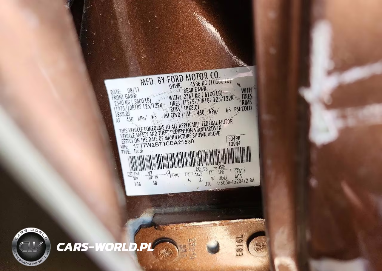 2012 Ford F250 Super Duty VIN:1FT7W2BT1CEA21530 - 13