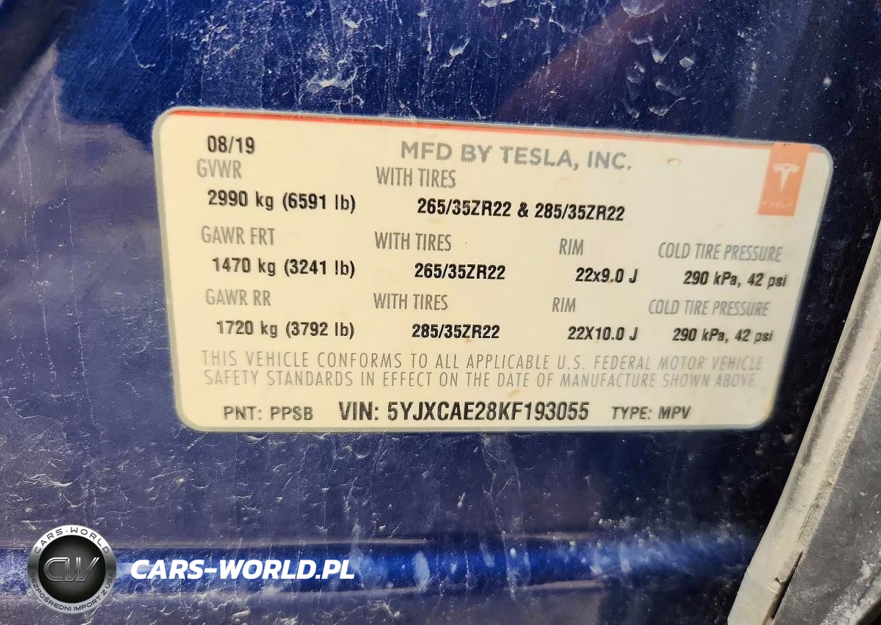 2019 Tesla Model X VIN:5YJXCAE28KF193055 - 12