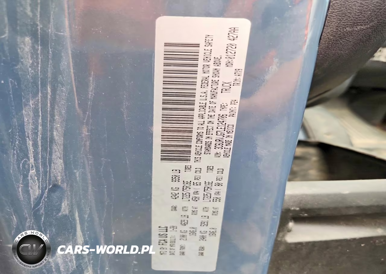 2020 Ram Promaster 3500 3500 High VIN:3C6URVJG7LE124706 - 12