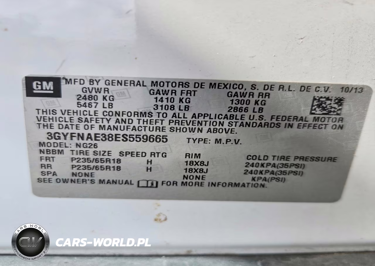 2014 Cadillac Srx VIN:3GYFNAE38ES559665 - 13