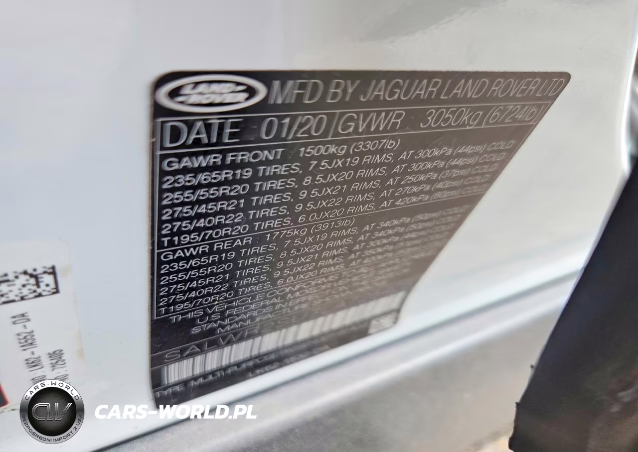 2020 Land Rover Range Rover Sport Hse VIN:SALWR2SU7LA725405 - 13