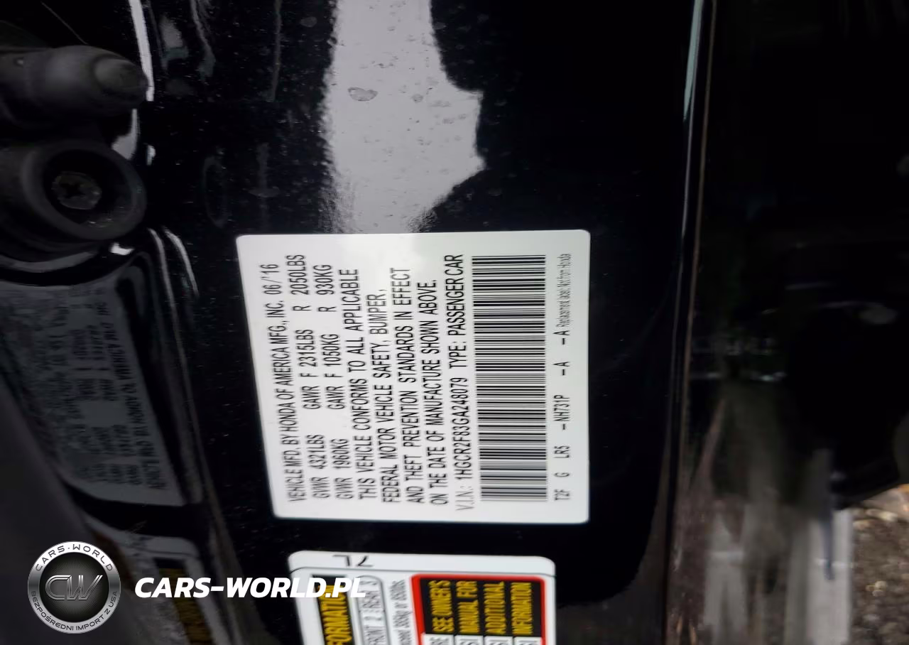 2016 Honda Accord Exl VIN:1HGCR2F83GA248079 - 12