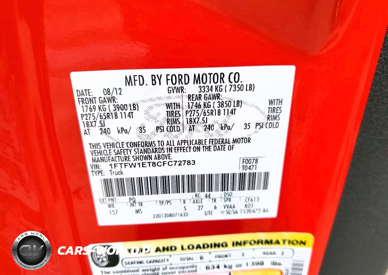 2012 Ford F150 Supercrew VIN:1FTFW1ET8CFC72783 - 12