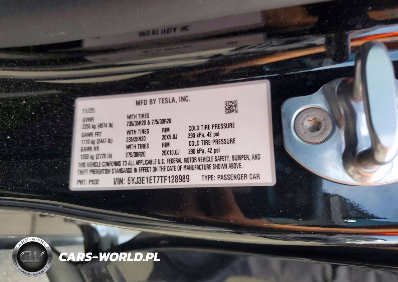 2026 Tesla Model 3 VIN:5YJ3E1ET7TF128989 - 12